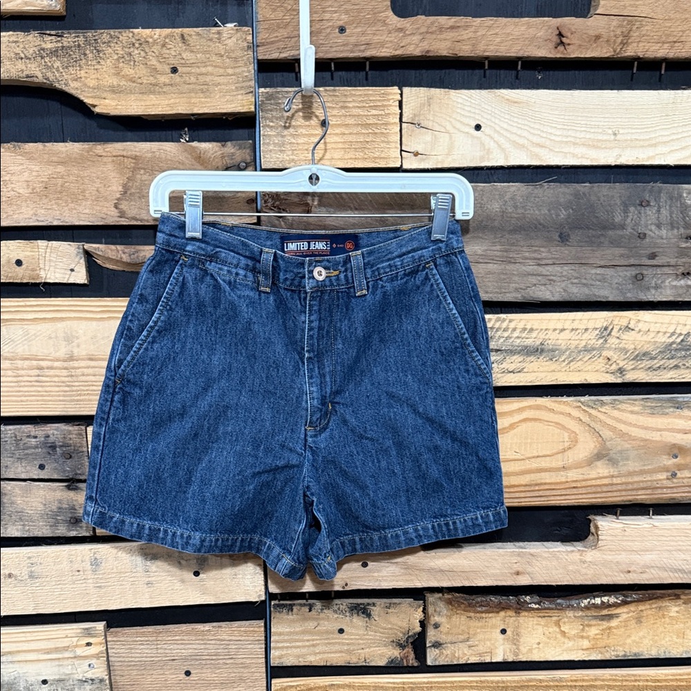 Vintage Y2K The Limited USA high-waisted blue cotton denim shorts Size 6‎